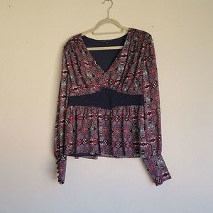 ANTONIO MELANI LONG SLEEVES BLAUSE VNECK  SIZE 10